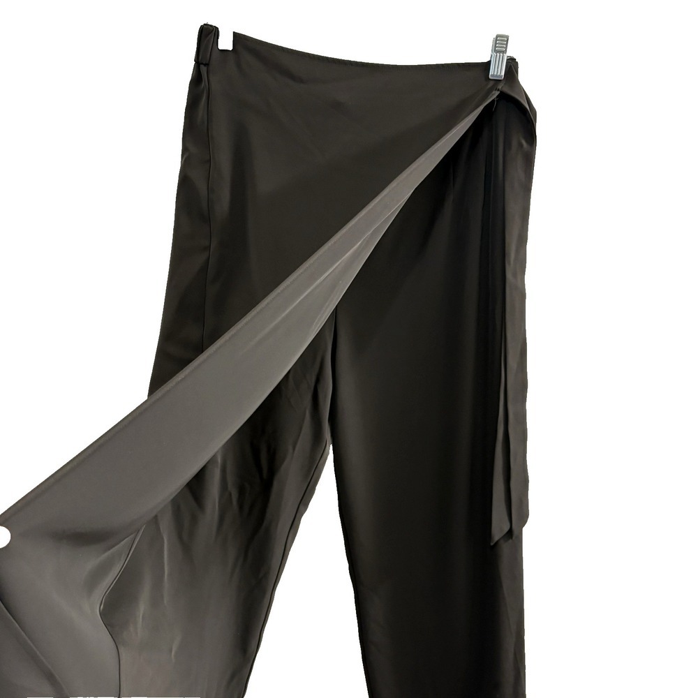 HALARA Women Wide Leg High Waist Wrap Pants Sz XLP Black Casual‎  9a-8